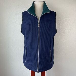 Lavon Sleeveless Full Zip Sweater Vest Size L EUC